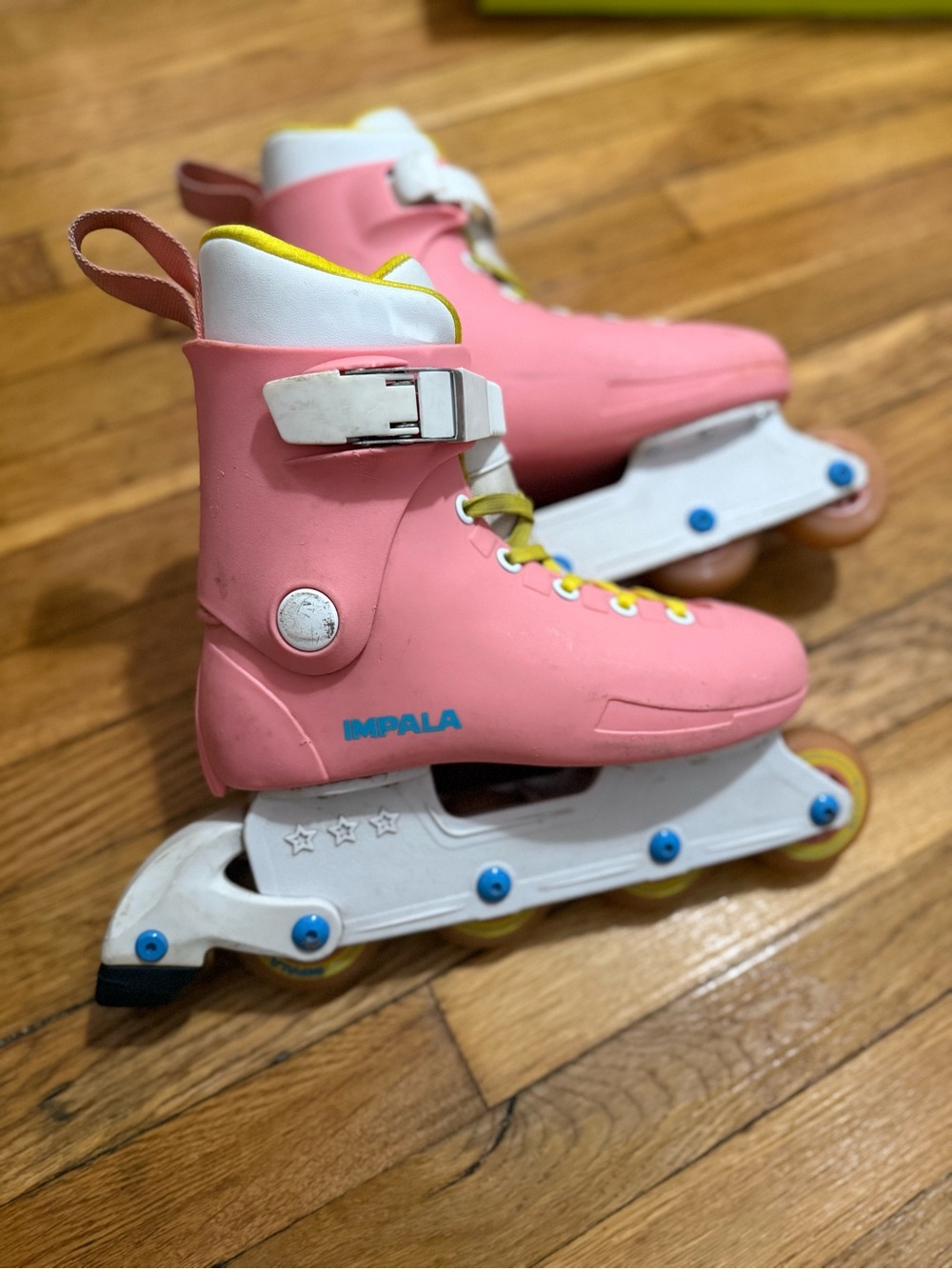 Impala Pink & Yellow Inline Roller Skates - Picture 3 of 10